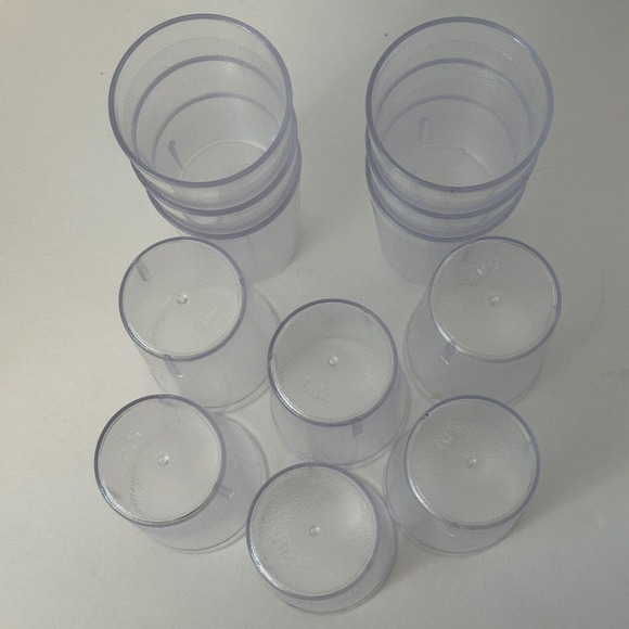 Clear Textured Plastic Juice/Water/Kids Tumbler Cup 5oz. Set of 12 Durable - Picture 6 of 7